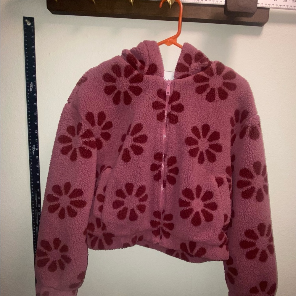 Wild Rose Pink and Red Floral Hoodie
